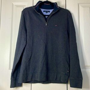 Mens Tommy Hilfiger Logo Quarter Zip